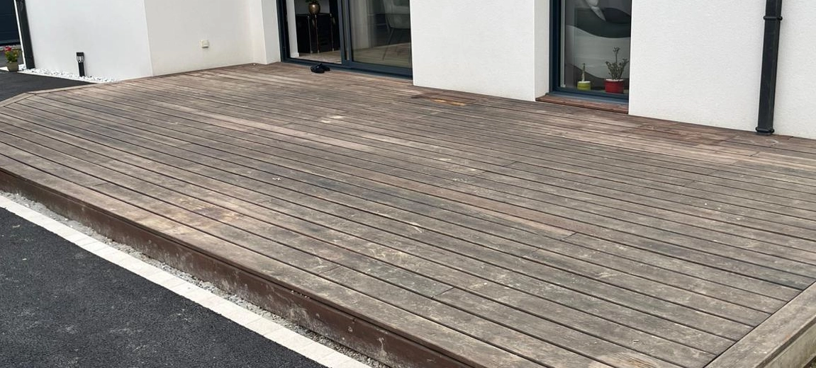 Entretien bois terrasse Sarzeau Avant