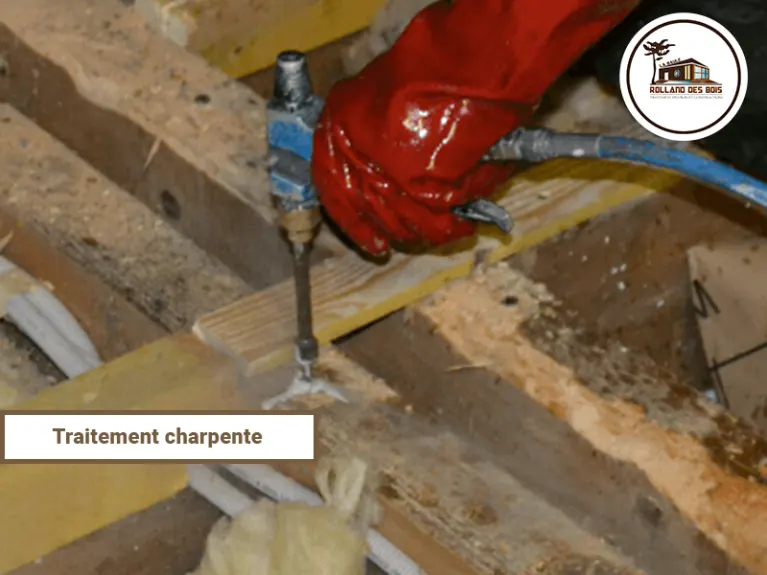 Traitement bois à Vannes dans le Morbihan, chantier effectué par Rolland des Bois expert du traitement bois depuis 40 ans.